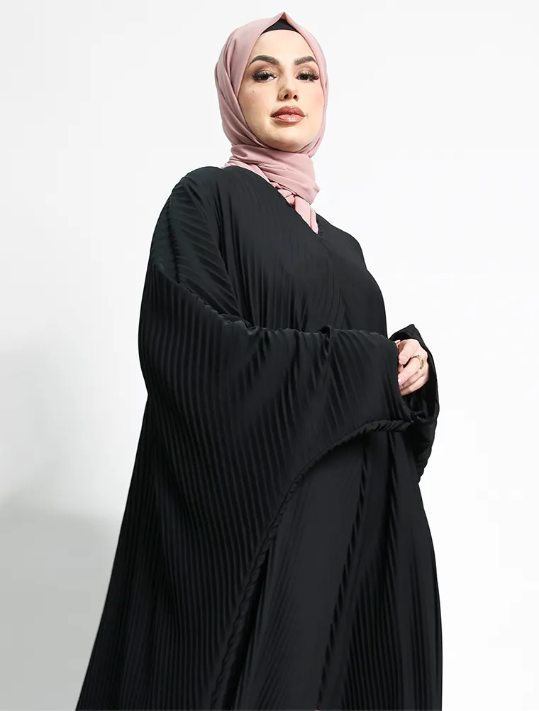 Mauve Pleated Batwing